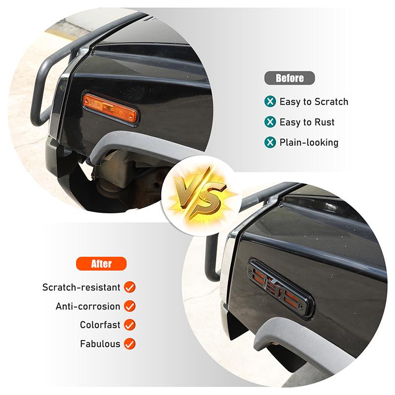 Para Hummer H2 2003-2009 ABS Negro Brillante Coche Señal de Giro Lateral Cubierta Protectora de Malla Cubierta Decorativa Accesorios Exteriores para Coche