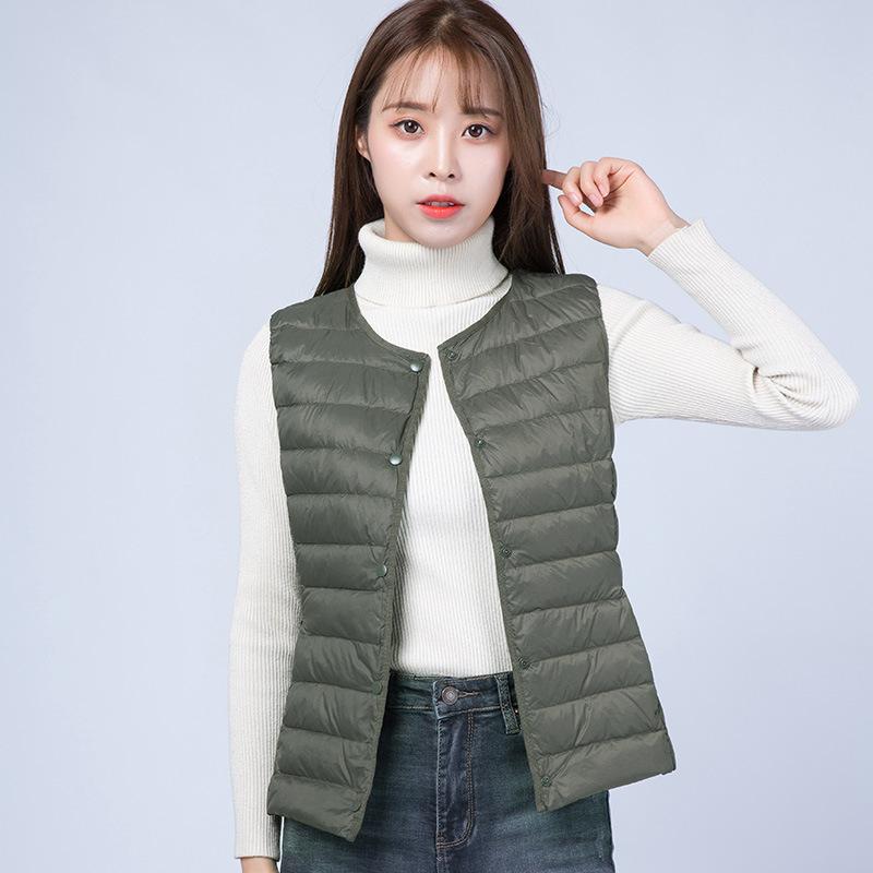 New Women's Light Down Vest Women's Vest Light Down Liner Women's Plus Size