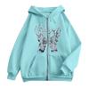 Women's Zip Up Hoodie Loose Fit Casual Printed Sweatshirt