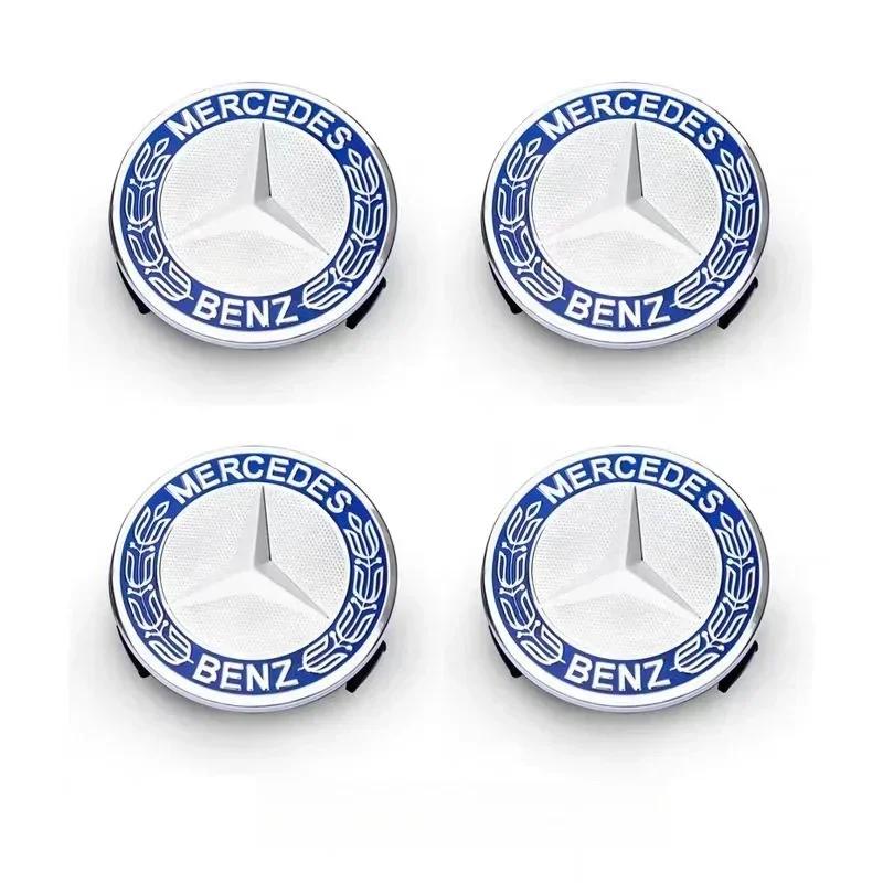For Mercedes Benz 75mm Car Accessories ABS Wheel Center Hub Cover Rim Caps For Mercedes Benz Amg C180 C200 C260 W108 W124 W126 W