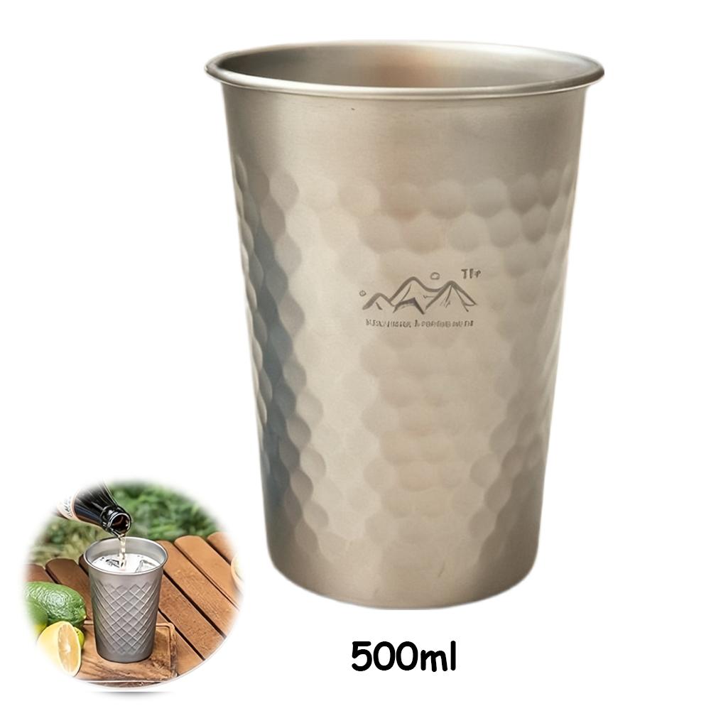 350-600ml Pure Titanium Drinking Cups Water Tumblers Ultra-Light Coffee Juicy Cups for Home Outdoor Camping Picnic Beer Cups
