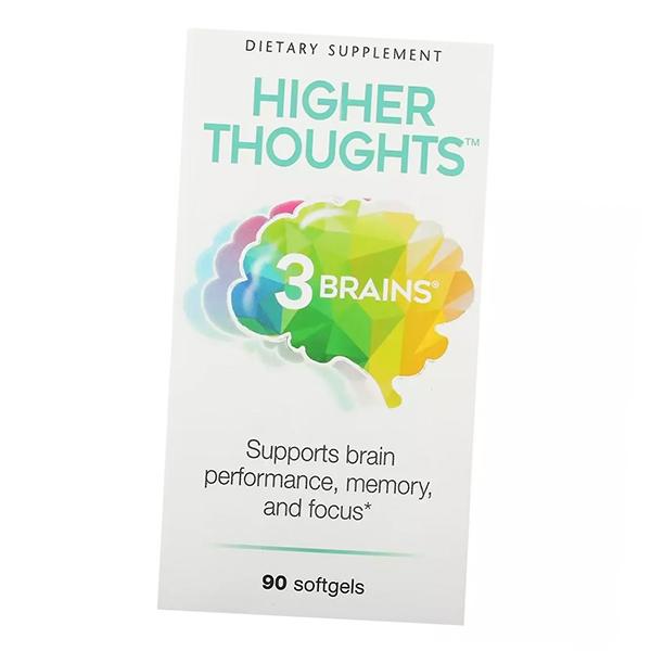 

Brain Support, 3 Brains Higher Thoughts, Natural Factors 90 softgels (72406020) 90softgels