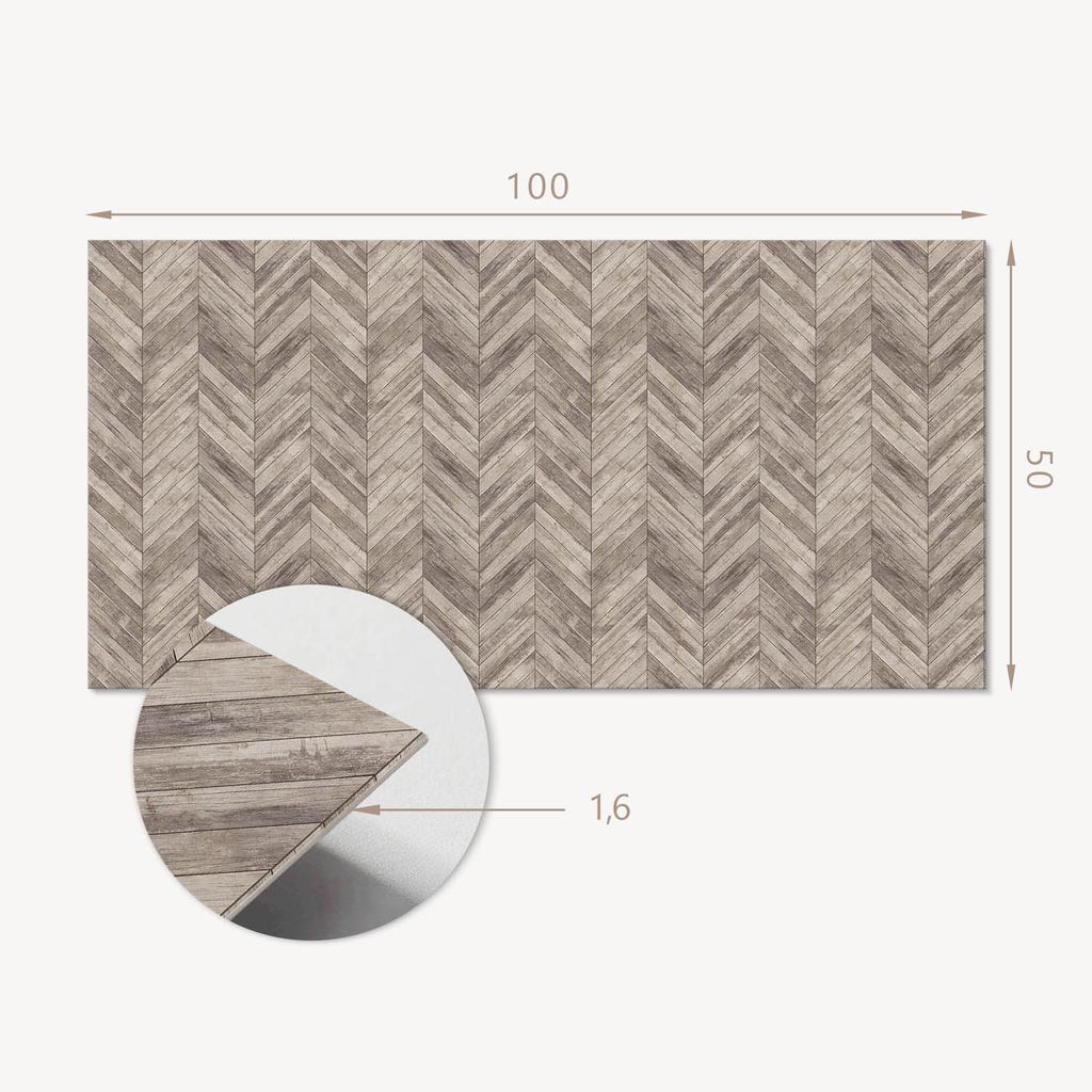 Self-Adhesive Vinyl Panel Perfect for Modern Interiors 100x50 cm Herringbone Board Pattern