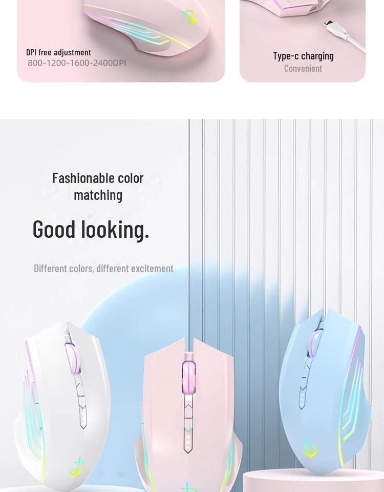 Juggernaut Rechargeable Bluetooth E-sports Mouse for Kids - Silent, Wireless, Compatible with Xiaomi, Lenovo, Huawei