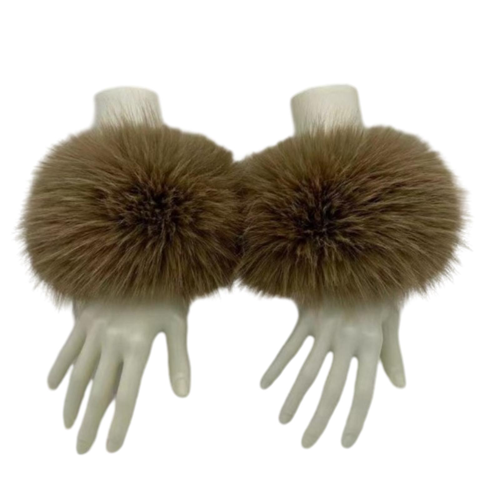 

Зимние плюшевые манжеты на запястье, согревающие руки, пушистые манжеты, рукава, плюшевые манжеты для женщин, манжеты для рукавов пальто, браслет 2