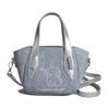 Spring new denim embroidery bag fashion niche large capacity shoulder shopping bag women's bag tide