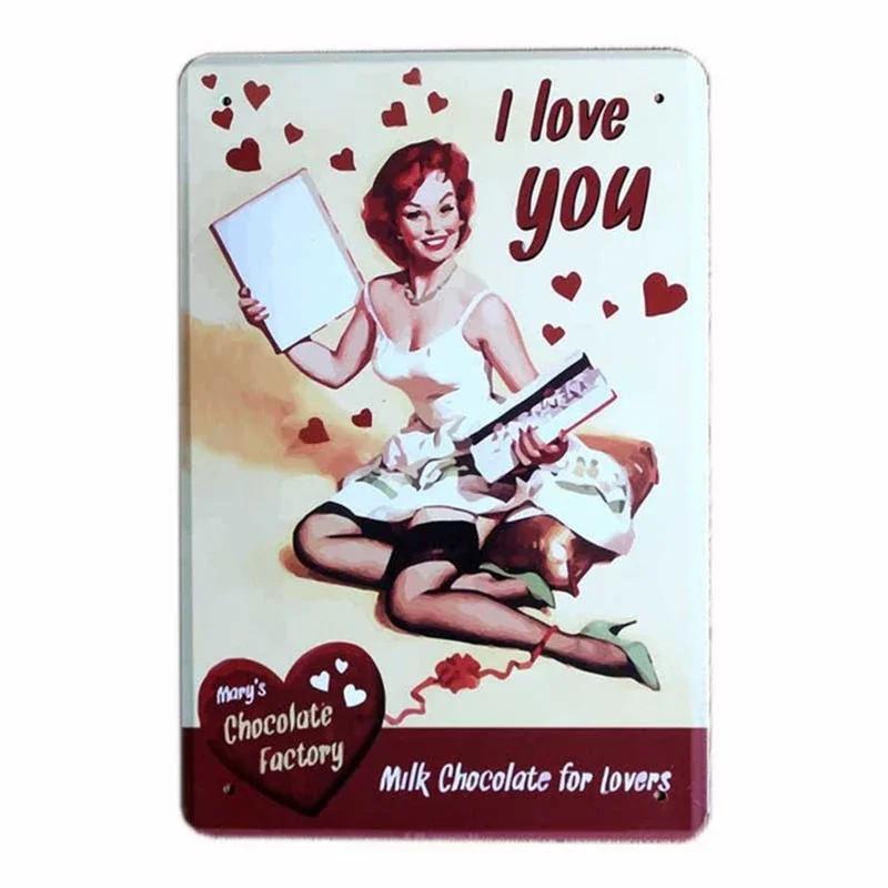 Sexy Girls Europe Beauties Poster Metal Iron Sign Art Paintings Bar Pub Garage Home Decoration Retro Tin Sign Craft Plate Plaque