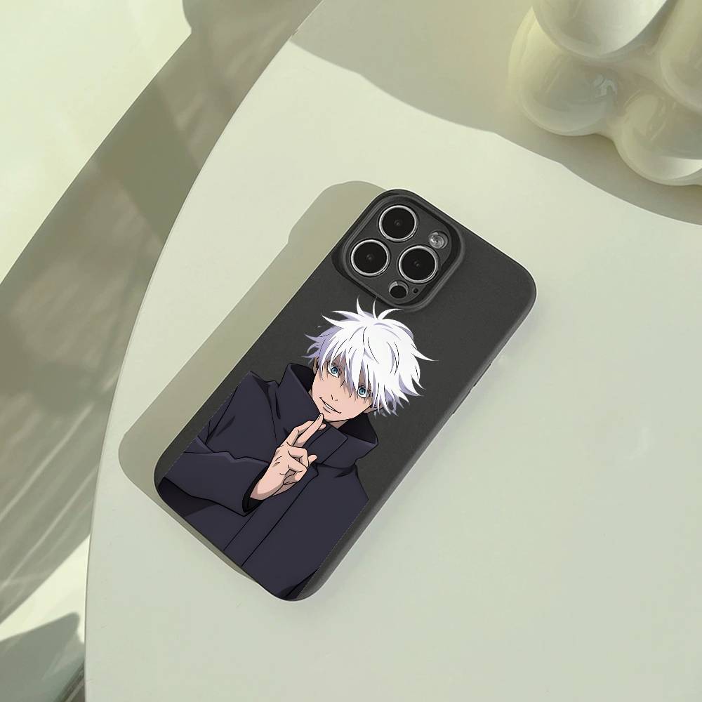 J-Jujutsu K-aisen-opular characters Phone Case For iPhone 17,16,15,14,13,12,11 Pro Max,16/15/14Plus,XS Soft Black Cover