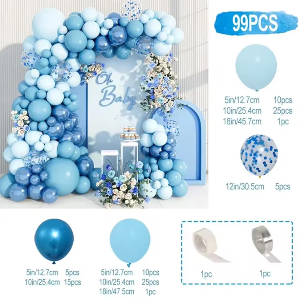 Blue Balloon Garland Arch Kit Wedding Birthday Party Decoration Kids Adult Wedding Party Supplies Latex Ballon Baby Shower Boy