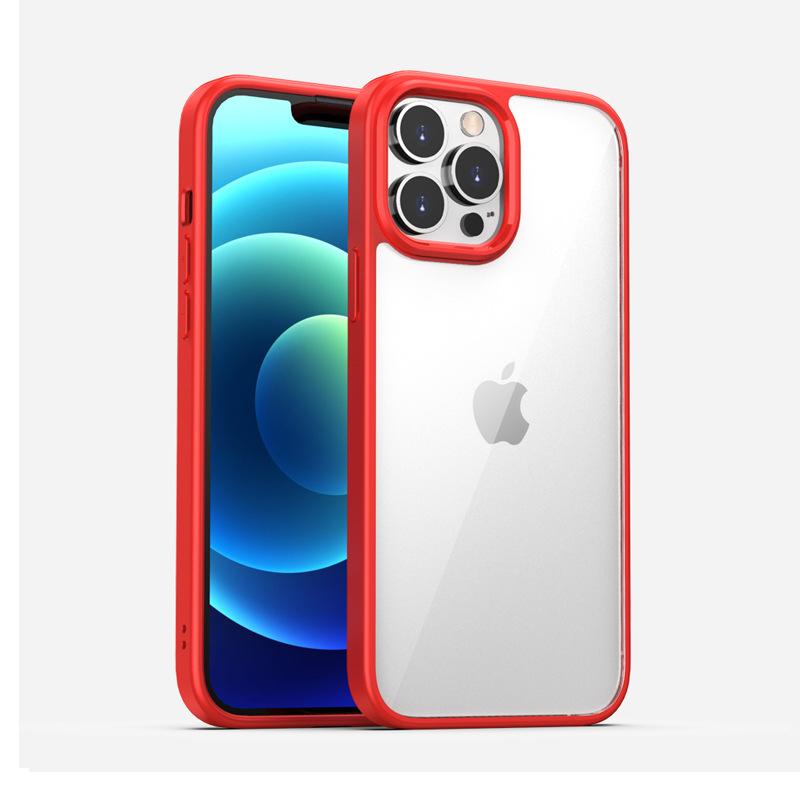 

Прозрачный чехол для iPhone 13 Pro, Тонкий чехол из ТПУ+ПК для iPhone 13 Pro Max Apple 13promax красный