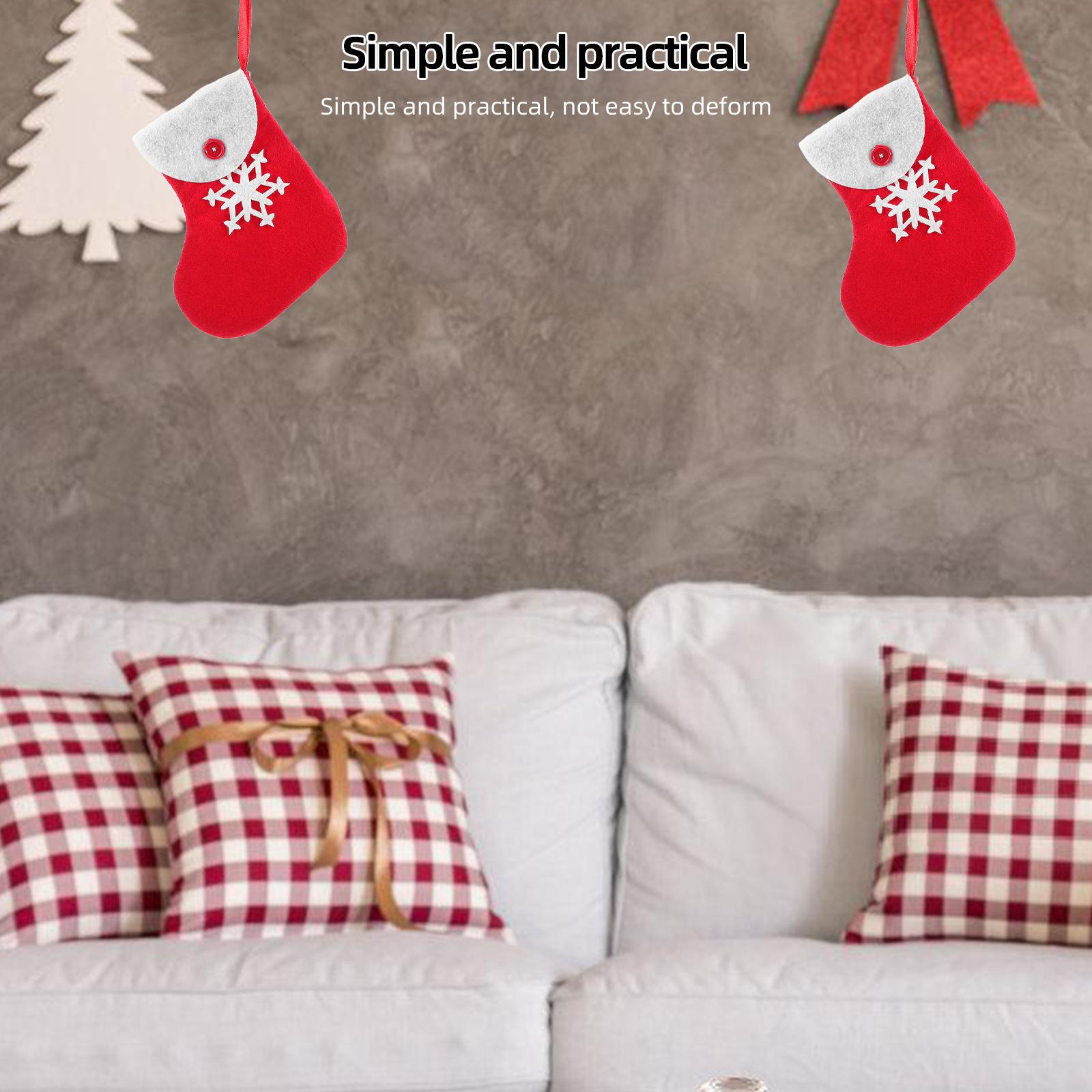 

4Pcs Xmas Hanging Stocking Bags Christmas Tree Socks Candy Holder Fireplace Decor Holiday Stockings Party Supplies other