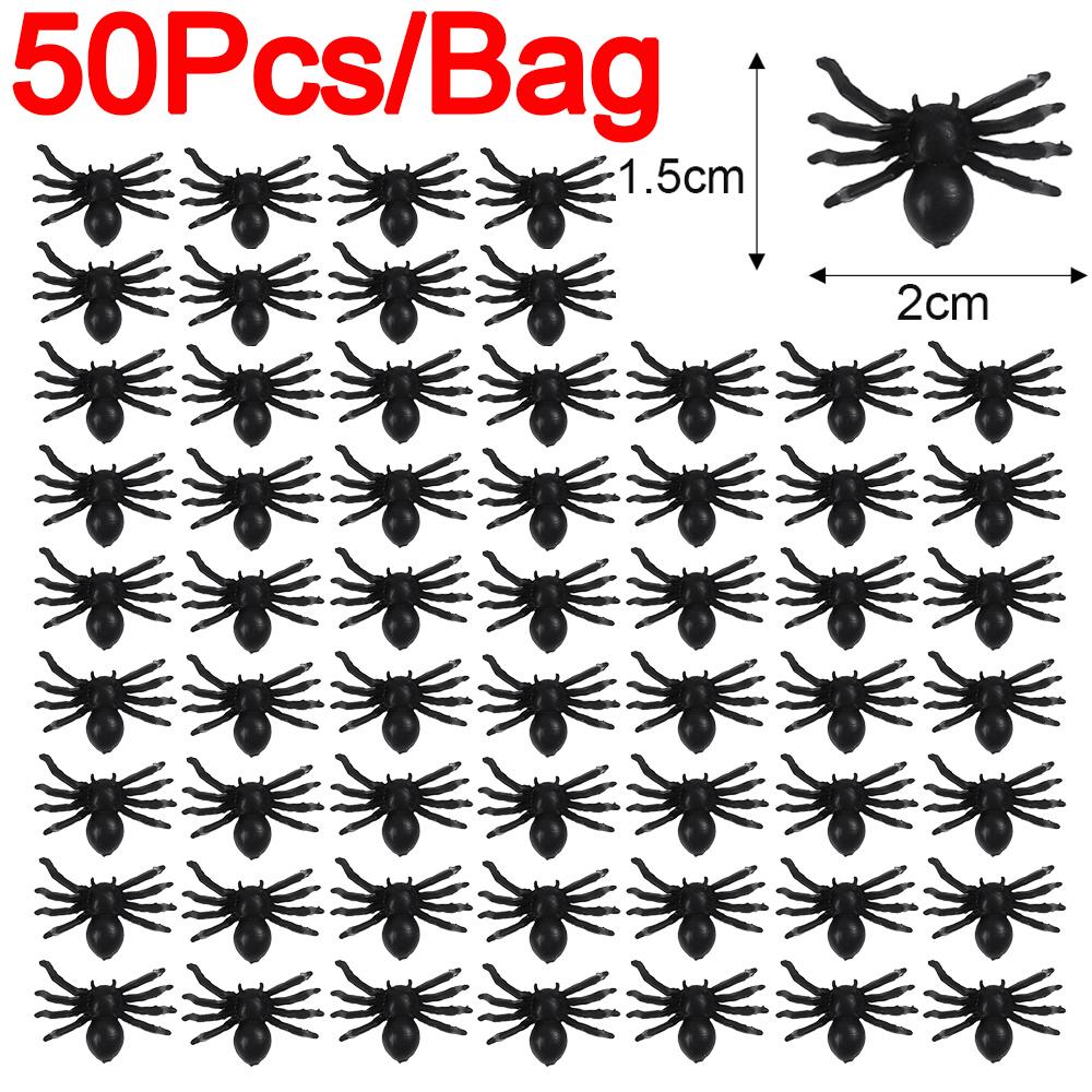 Halloween Leuchtende Falsche Spinne Kleine Schwarze Simulierte Spinnen Spukhaus Atmosphäre Requisiten Hausparty DIY Dekoration Zubehör