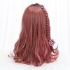 Fluffy Gradient Lolita Full Available In 3 Colors Long, Curls, Wig, Blunt, Heat-resistant, Parted, Wig, Stylish, Makeover, (pink & Red)