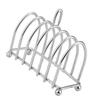 Toast Rack Stainless Steel 6 Slice Slot Breakfast Toast Bread Rack Holder with Handle for Kitchen Bakery