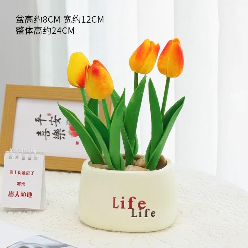 Simulation flower bouquet decoration, living room dining table flower arrangement ornament, table top flower arrangement
