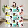 Mafie Cartoon M-Mafaldas Flannel Blankets Kawaii Anime Custom Throw Blanket for Bed Sofa Couch 150*125cm Bedspread,