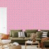 Powder pink checkerboard wallpaper, clear detail 50x1000