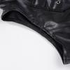 Gothic Punk Dark Style Leather Vest - Metal Decorated Sleeveless Top for Motorcycle & Cool Girl Group