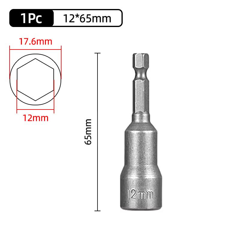 1PC Hex Socket Sleeve Nozzles Strong Magnetic Nut Driver Set Drill Bit Adapter Wind Approved Sleeve Electric 6 8 10 13 17 19MM