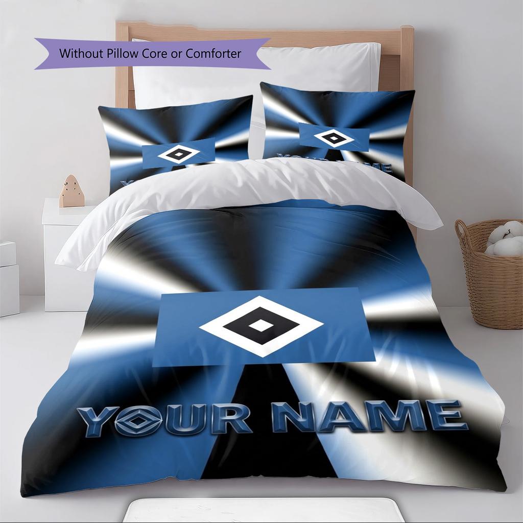 Name Custom Hsv Bilder Logo Pattern Bedding Set Quilt Cover Pillowcase Home Decor Gift (1 * Duvet Cover + 2 * Pillowcase, Without Core)