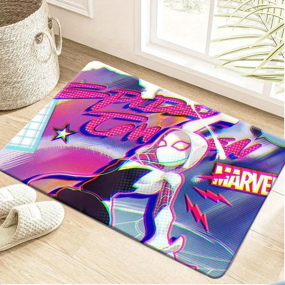 1pc Marvel Spider for Man Themed Door Mat Soft Non Slip Absorbent Floor Rug for Home Living Room Bedroom Bathroom Entrance Dec