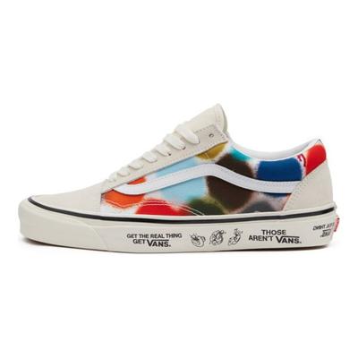 Old Skool Retro Nízké Skateboardové Boty Unisex Tenisky Bílá Červená Modrá VN0A54F39XQ