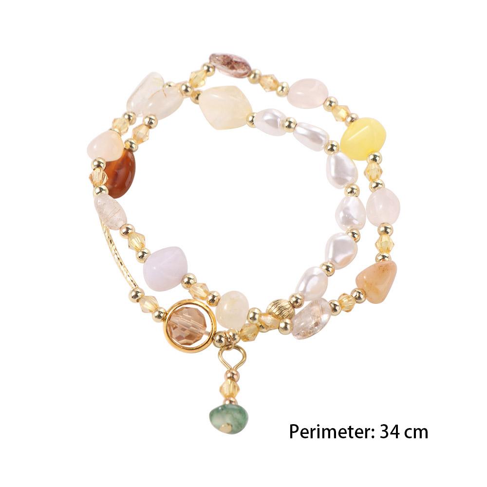 Bangle Double-Layer Pearl Bracelet Jewelry Bead String Bracelet Crystal Beaded Bracelet  Gifts
