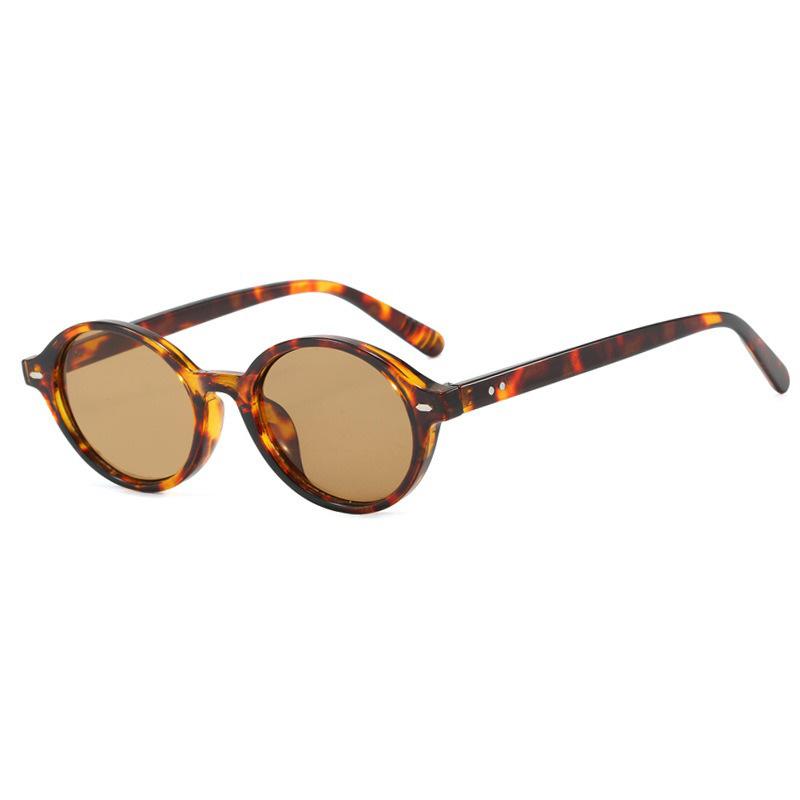 Rice Nail Small Frame Oval Sunglasses Women Men Simple Fashion Decoration Sun Glasses Leisure Commute Shade Glasses