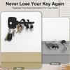 Stainless Steel Wall Mounted Holder Rustproof Space Efficient Key Holder 6 Hooks Decorative Design Storage System Home Office