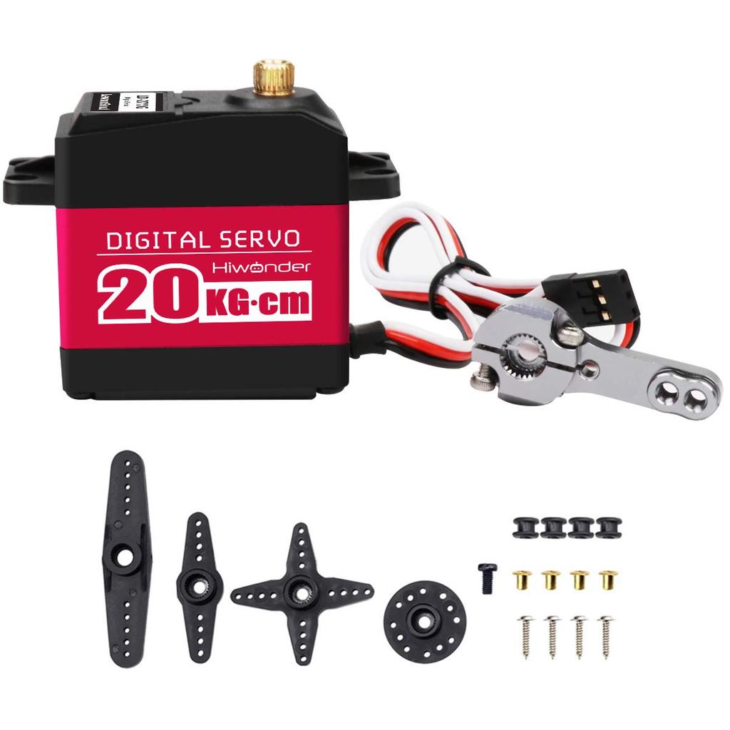 Hiwonder LD-27MG 20kg High Torque Metal Gear Digital Servo with Metal Case for RC Car Robot (270 Degree Control Angle)
