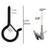 40Pcs Q-type Spring Hook Safety Buckle Anti Drop Pendant Lamp Screw Hook Safety Wall Hanging Strong Load-bearing Screw