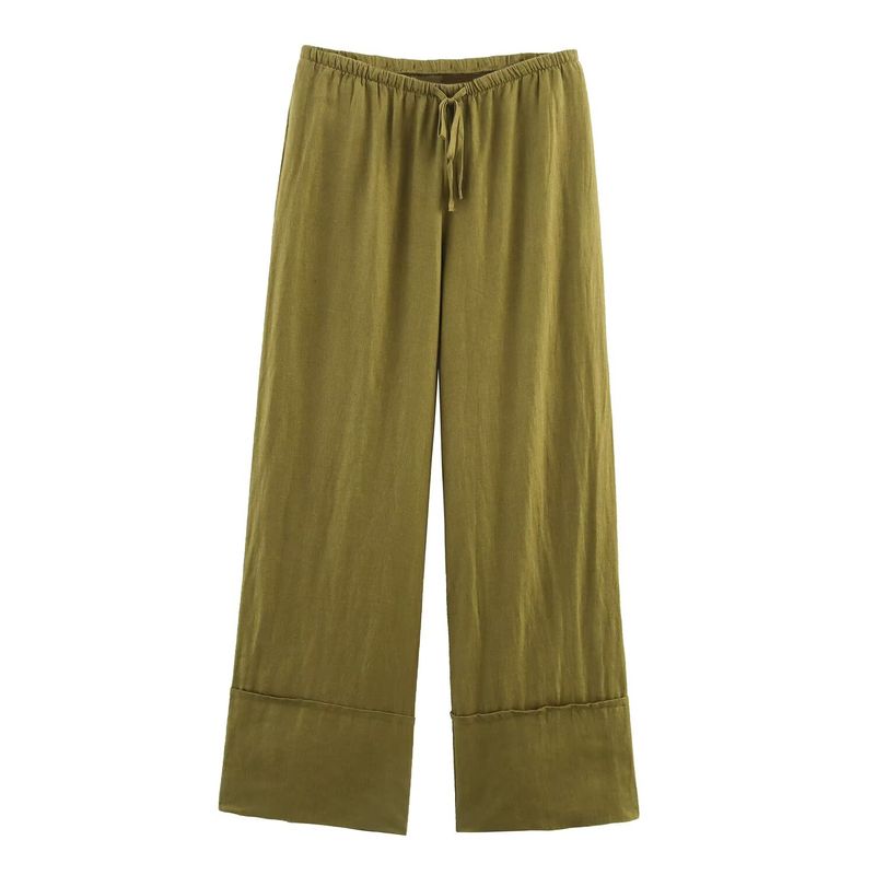 Araltay New Arrival Fashion Style Women's Clothing Fashion Linen Shirt Wide Leg Pants Suit 4786090 4786091
