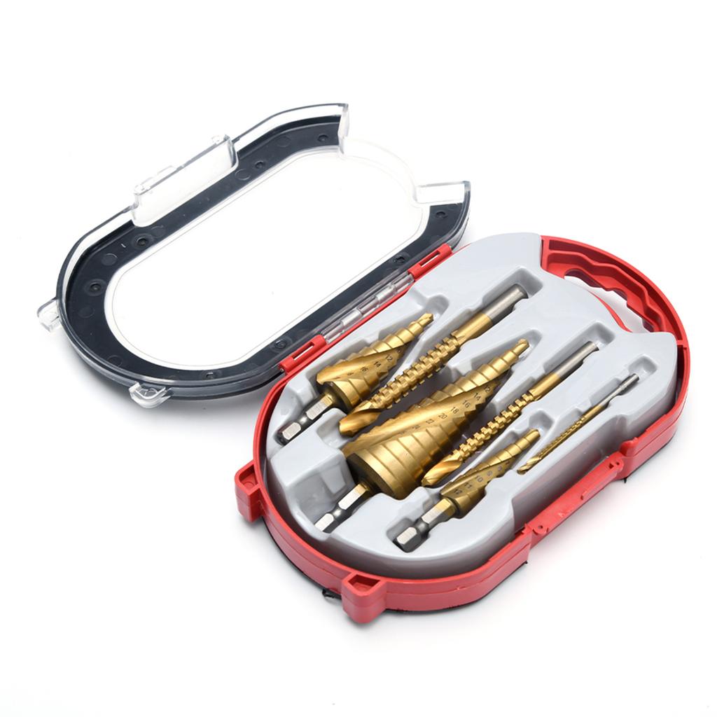 Step Drill Bit Saw Drill Bits Set for Cutting Metals Plastic Copper Aluminum Wood Steel Aluminium Drilling High Hardness