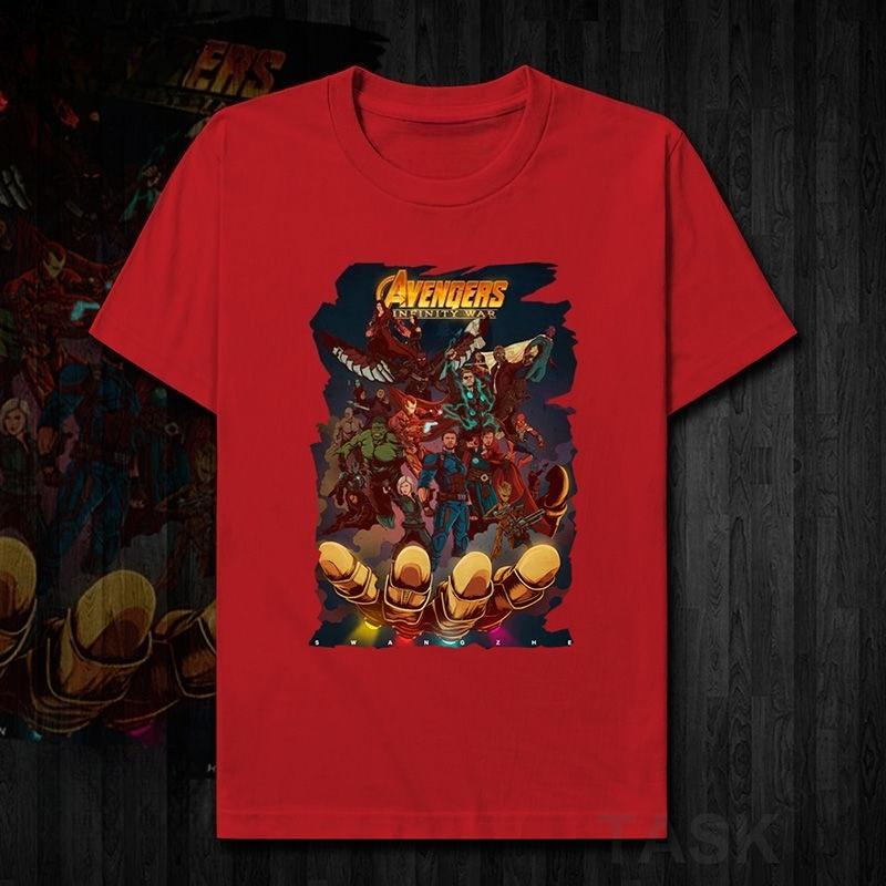 2026 Licencovaná trička Avengers Alliance Avengers Heroes s filmovým potiskem, pohodlná nadměrná velikost pro muže a ženy, krátký rukáv