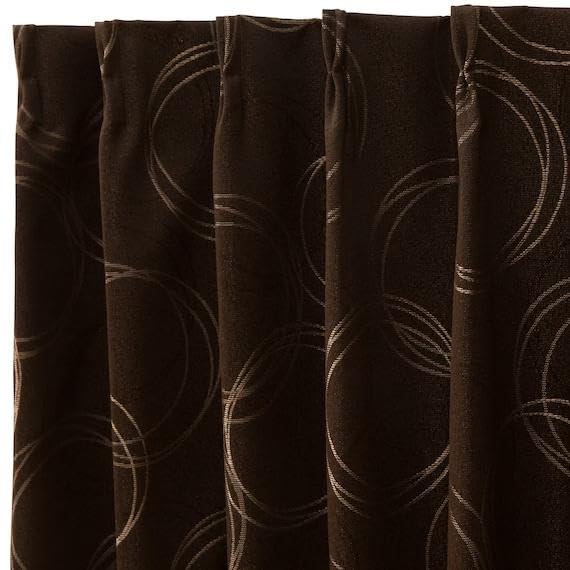 

Nitori Persha Blackout Grade Heat and Sound Set of NITORI 7325691 Curtains, 1, Insulation, 100x110cm, 2, Brown,