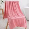 Non-shedding Absorbent Unisex Coral Fleece Bath Towel - Large, Quick-drying, Thickened Pineapple Grid Wrap