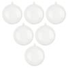 Set Of 6 Transparent Plastic Fillable Baubles Christmas Tree Hanging Ornaments Festival Home and Event Decoration