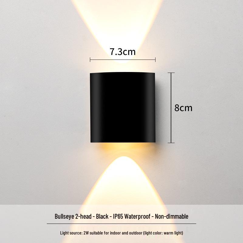 Double Head LED Exterior Wall Light for Outdoor Use - Waterproof and Super Bright for Villa, Courtyard, Corridor, or Aisle.