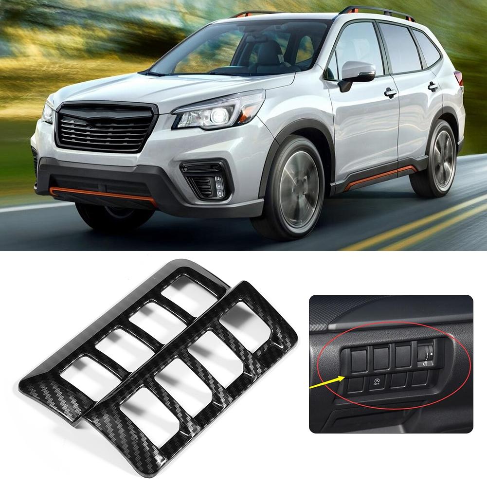 Car Headlight Adjustment Switch Cover Trim Decoration Frame Fit for Subaru Forester SK 2019