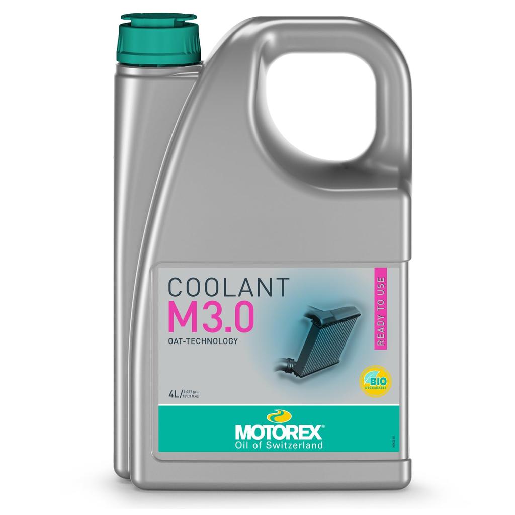 Daytona Motorex Motorcycle Radiator Coolant 4L 49542 Coolant, Silicate-Free M3.0