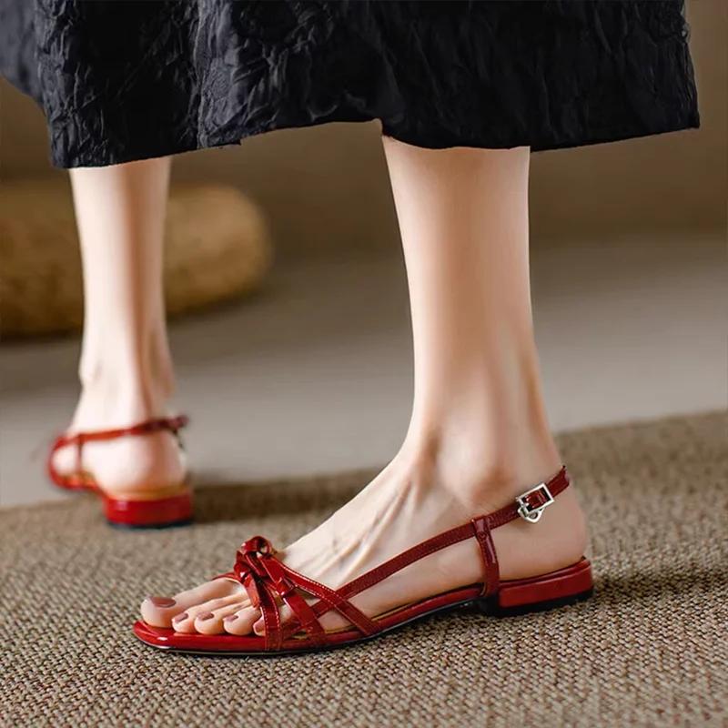 Fashion Flats Women Sandals Summer Fashion Casual Shoes Cozy Dress Woman Slippers 2025 Designer New Trend Brand Walking Chaussures Femme