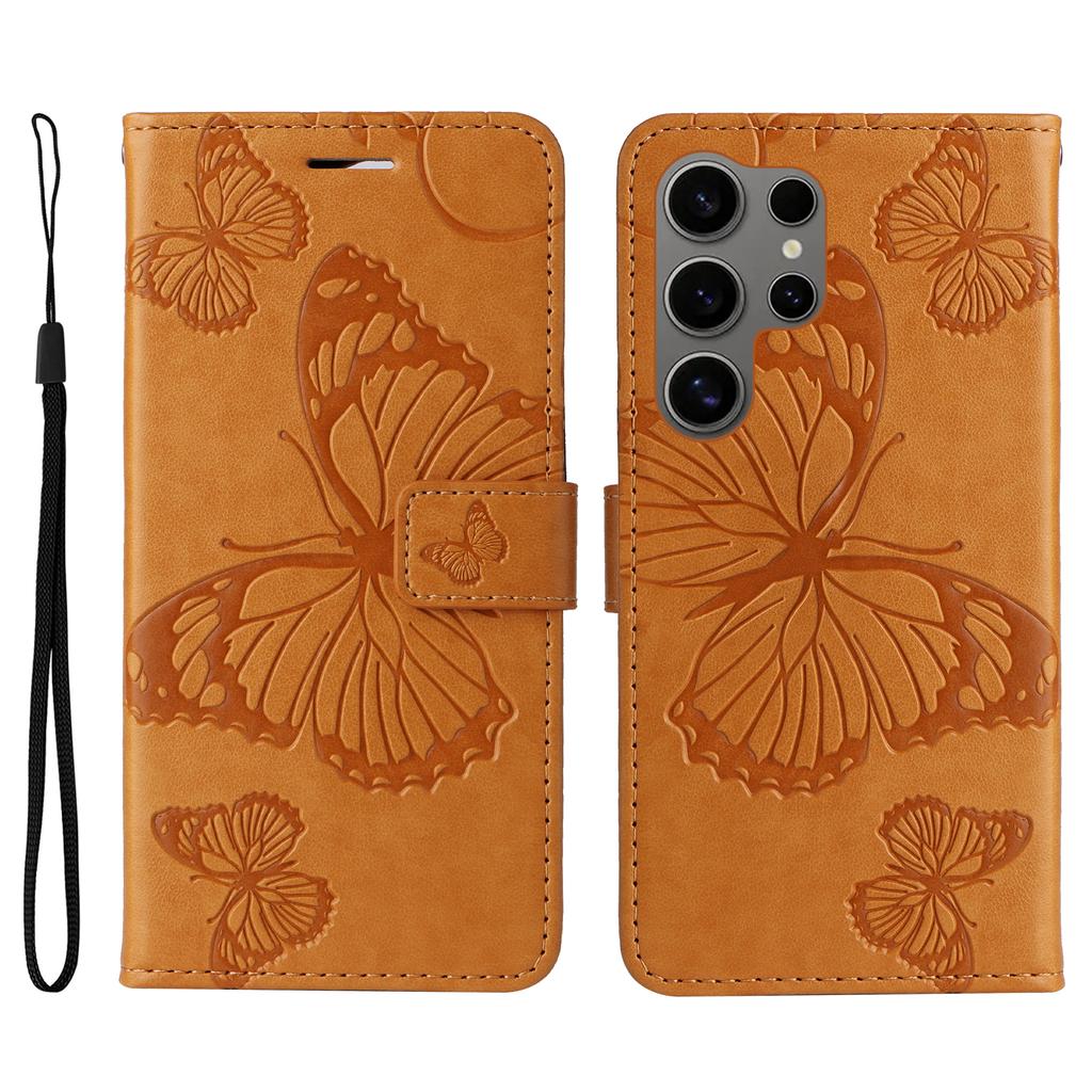 Magnetic Wallet Case For Samsung Galaxy S26 S25 S24 S23 S22 S21 S20 S10 S9 S8 FE Plus S7 Edge Note 20 Ultra Flip Cover Butterfly
