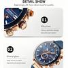 Curren-Men's Waterproof Leather Strap Quartz Watch Six Pin Multifunctional Calendar Watch