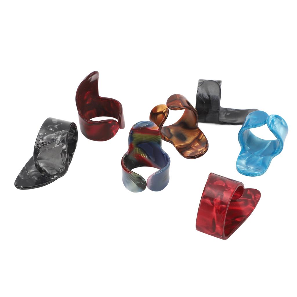 7 sztuk kostki do gitary, celuloidowe części do gitary basowej, regulowane kostki do gry na palcach dla gitarzystów i muzyków