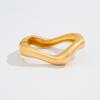 Exaggerated Irregular Metal Pleated Matte Bracelet, Cold Wind Niche Spring Buckle Wide Bracelet