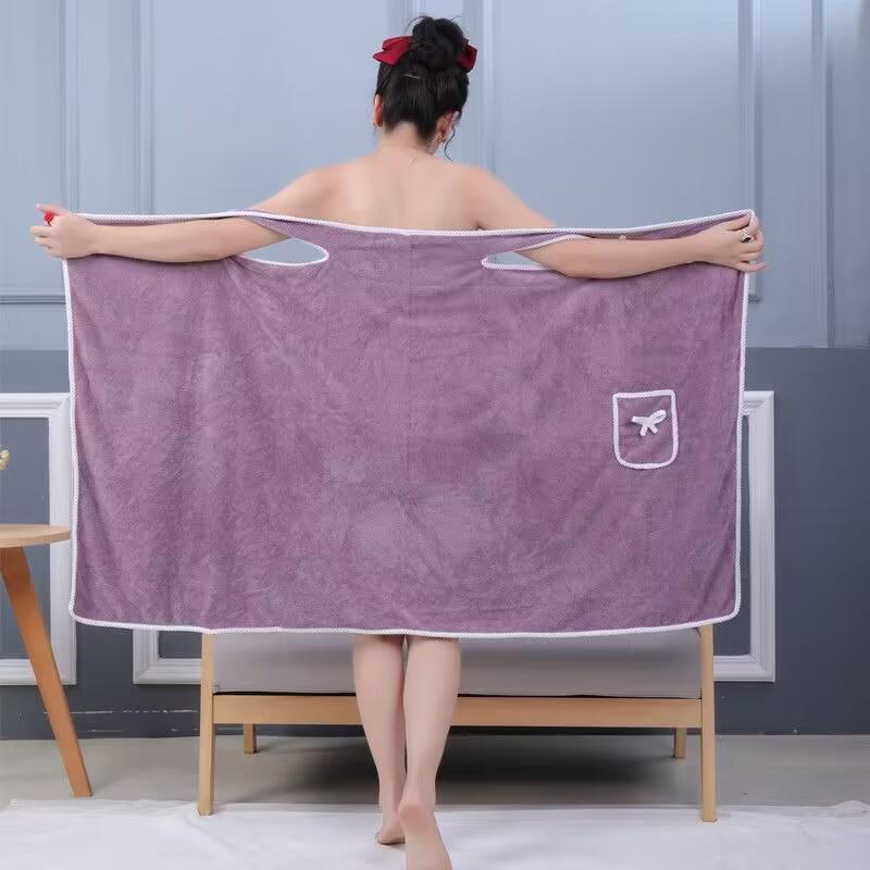 Womens Bath Towels Girls Wearable 150*80Cm Fast Drying Bathing Beach Spa Bathrobes Wash Clothing, Shower Bath And Gym Towel