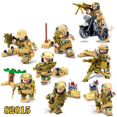 6PCS//Set Military Special SWAT Police Building Bricks Figures Educational Toys