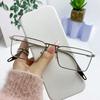 Retro Narrow Rectangular Sunglasses Fashion Korean Small Frame Sun Glasses UV Protection Unisex Eyewear for Women & Men