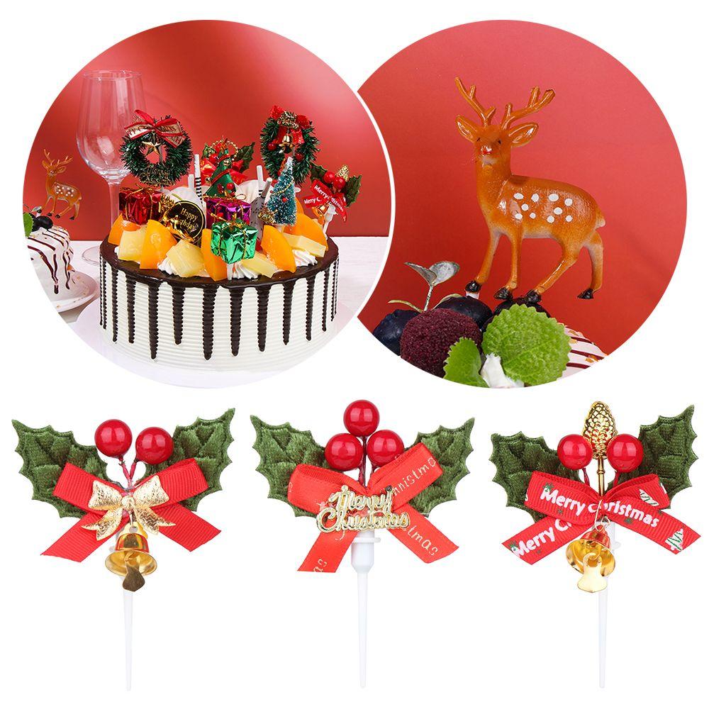 Party Supplies Xmas Tree Decor Christmas Cake Decoration New Year Xmas Cake Decor Christmas DIY