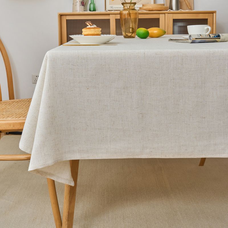 

Льняная Плотная Однотонная Фантазийная Скандинавская Ткань для Кофейного Столика Flax-Raw Hemp 60*60cm (suitable for bedside table)